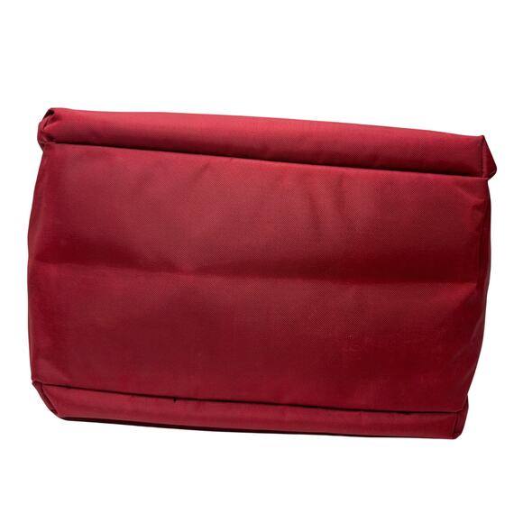 Burberry Blue Label Red Nylon w Nova Check at Zipper Tote - Picture 5 of 14